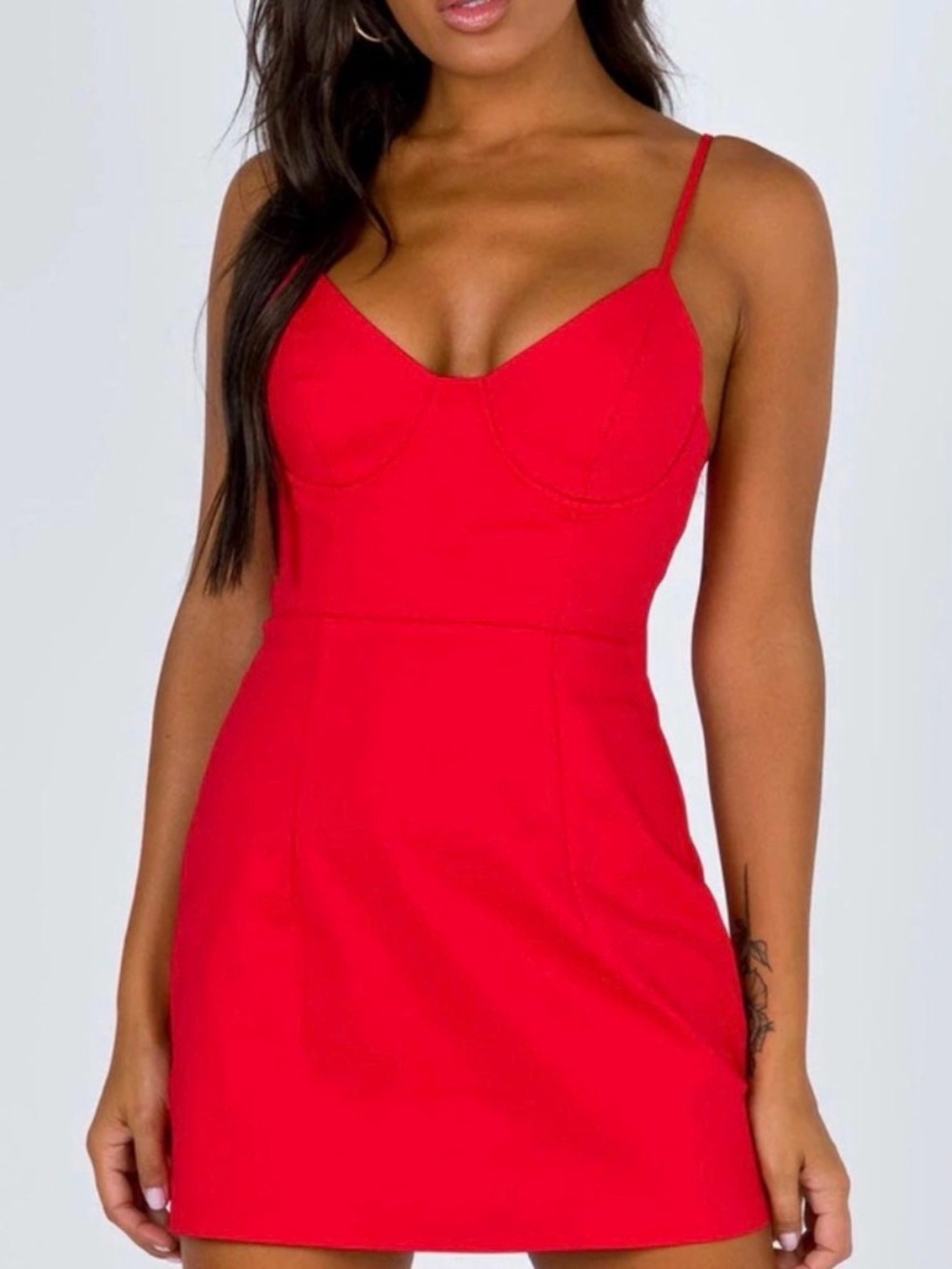 Princess Polly Red Novella Dress Size 6